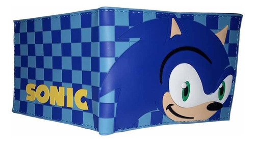 Billetera Sonic Azul Y Celeste