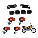 4 Piscas + 4 Coxim + 2 Suporte Traseiro Xr 250 Tornado 