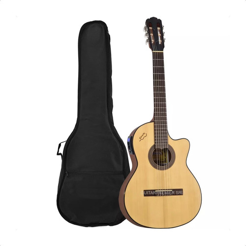 Guitarra Criolla Gracia Aa Cc Electroacustica Maciza + Funda