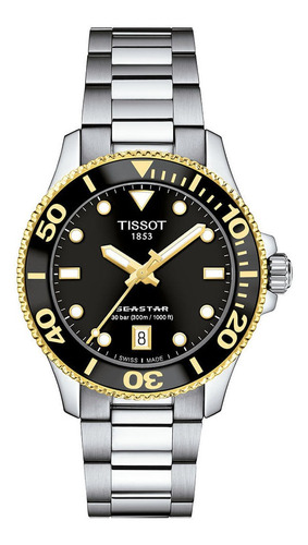 Reloj Tissot Seastar 1000 36mm De Acero Plateado Para Hombre