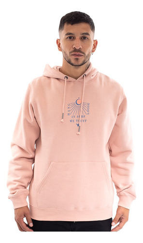 Polerón Canguro Hombre Hang Loose Hoodie Rosado