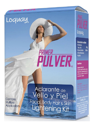 Loquay Kit Pulver Vello Aclarante De Vello Y Piel