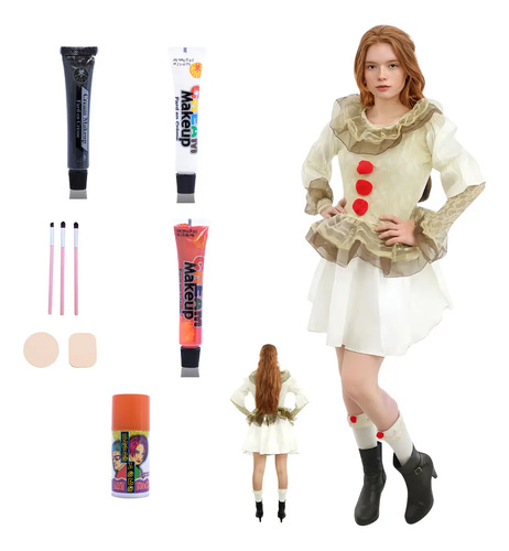 Disfraz It The Clown Payaso Eso Deluxe Halloween Dama | Meses sin interés