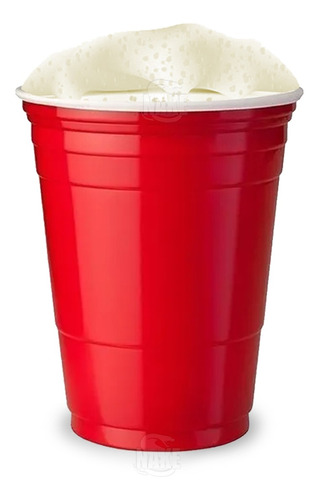 Copo Americano Beer Pong Red Cup 1un Vermelho Azul Preto