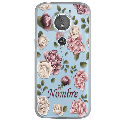 Funda Motorola Flores Personalizada Con Tu Nombre