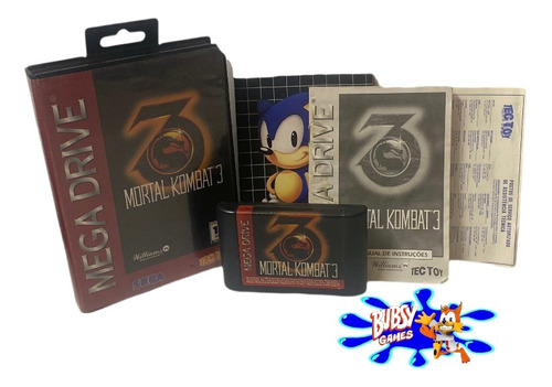 Mortal Kombat 3 Mega Drive Tectoy Caixa Serial Bate 