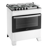 Fogão 5 Bocas Branco Com Mesa Inox Atlas Atenas Bivolt