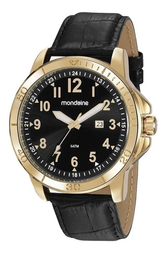 Relógio Mondaine Masculino Classic Dourado Original