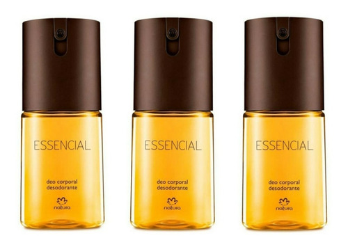 Combo Com 3 Unidades Deo Corporal Natura Essencial Clássico 100ml