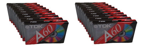 Cassette Para Audio 60 Min Original X 20 Unidades  - Tdk A60