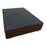 Cama Box Baú Casal Reforçada 138x188 Suede Marrom