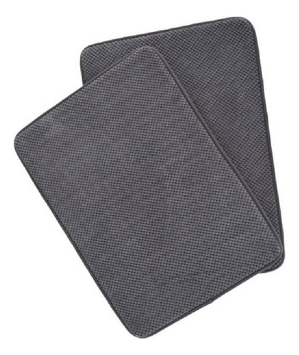 Set X2 Tapetes Para Baño Foam 43x61 Cm Gris