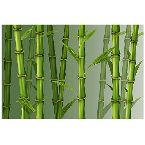 Fondo De Acuario Verde Bambú 3d, Papel Pintado Peceras...