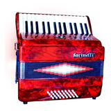 Acordeon Teclas Rojo 3032 Estuche Correas Farinelli 30k32br