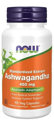 Now Foods Ashwandha Relajante 450mg 90 Vegcaps Sfn