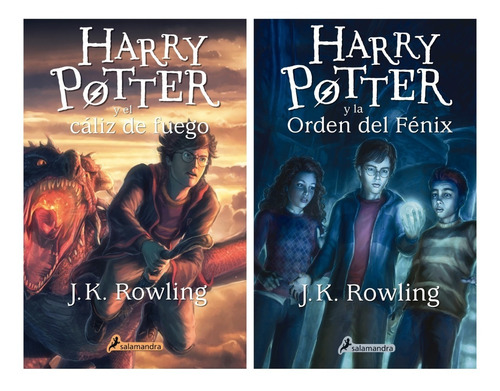 Harry Potter Lote X 2 Libros 4 Y 5 T Blanda Salamandra