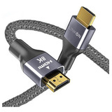 Cable Hdmi 8k @60hz, 4k@120hz 48gbps V2.1 Trenzado Oro 2mts