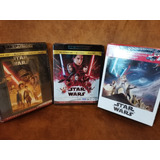 Trilogía Star Wars Episodios 7,8 Y 9 En 4k Ultra Hd Blu Ray.