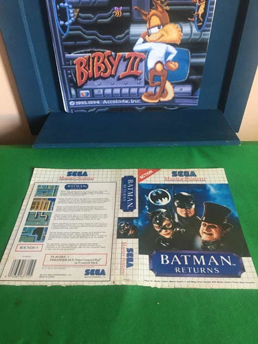 Master System Batman Returns Encarte Original