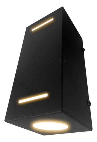 Aplique Exterior Bidireccional Negro Led Gu10 Bless