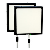 Iluminação Soft Box Painel Led Luz Cont. Vídeos Kit 2 Pçs 