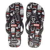 Chinelo Havaianas Masculino Marvel Preto Tamanho 47/48