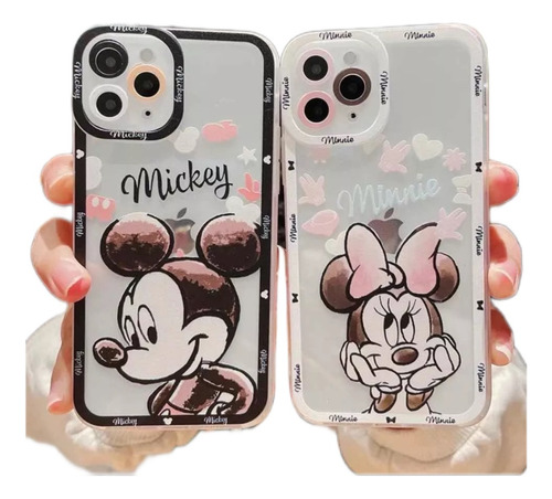 Funda Para iPhone 13 Pro Max Dibujo Mickey Y Minnie