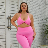 Conjunto Plus Size Fitness Roupa De Academia