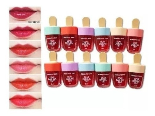 Tintas Paleta Lip Gloss 12 Piezas Forma Paleta Tono Rojo