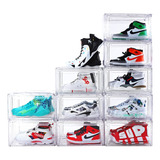 Paquete De 10 Cajas De Zapatos Transparentes Apilables Y Gra