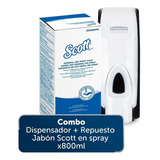 Combo Dispensador + Repuesto Jabón Scott En Spray 800ml