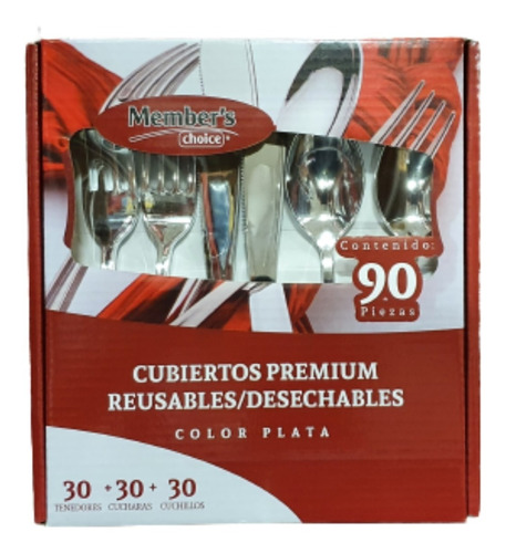 Cubiertos Premium Reusable Desechables 90 Piezas