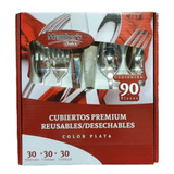 Cubiertos Premium Reusable Desechables 90 Piezas