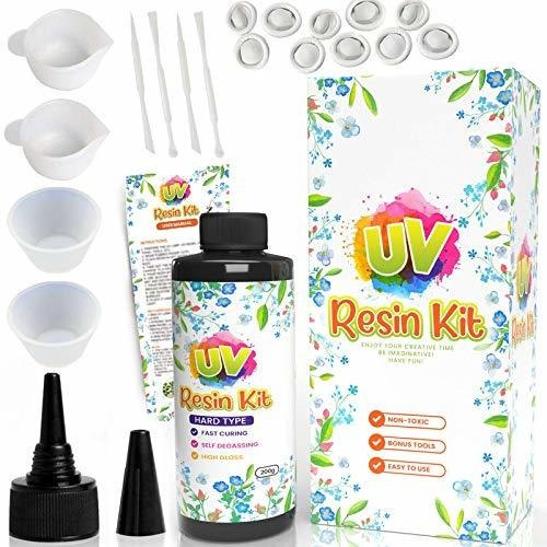 Catcrafter Kit De Resina Epoxi Transparente Uv Para Parejas,