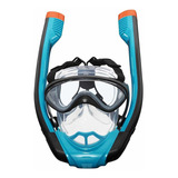 Máscara De Buceo Snorkel Doble Tubo +14años Bestway 24060 F