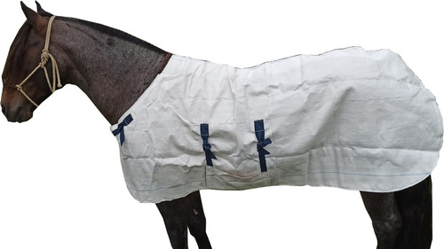 Capa Para Cavalo De Saco Branco (bag) Forrada Estopa