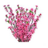 50 Galhos De Cerejeira Rosa Artificial 1,20m Planta Luxo