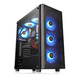 Gabinete Gamer Thermaltake Tt V200 Tg Templado 4 Coolers Rgb