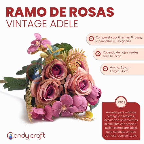 Ramo De Rosas Vintage Adele
