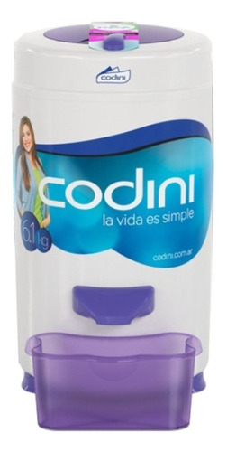 Secarropas Centrífugo Codini Innova 61 2800rpm 6.5 Kg Lila