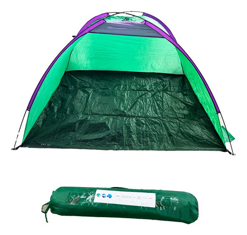 Carpa Armado Fácil Playera Doble Protección Aire Libre Color Verde