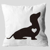 Fundas De Almohada Con Forma De Corazón De Perro Salchicha, 