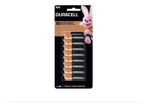 Pilha Alcalina Duracell Combo Com 16 Aa Peq + 16 Aaa Palito