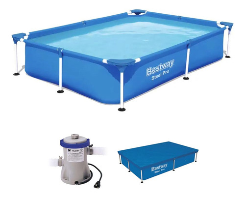 Piscina Estrutural Infantil 1.200l Splash Capa Bomba Bestway Cor 220v