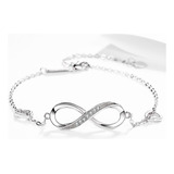 Pulseras De Plata 925 Con Símbolo De Amor Infinito En Estuch