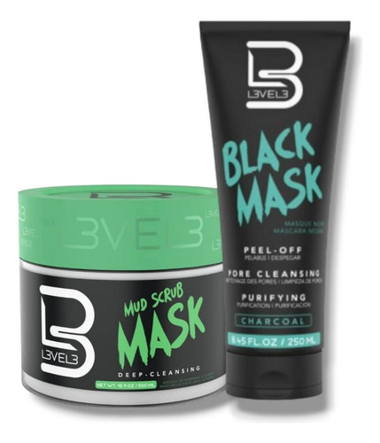 Kit Level 3 Facial Máscarilla Scrub + Black Mask