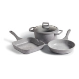 Set Cacerola + Sarten + Bifera De Ceramica Premium 24cm