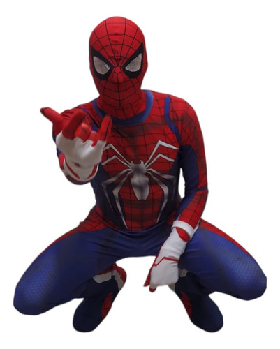 Disfraz Cosplay Spiderman Marvel Para Niño En Licra Spandex Con Mascara Hombre Araña