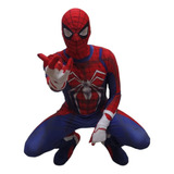 Disfraz Cosplay Spiderman Marvel Para Niño En Licra Spandex Con Mascara Hombre Araña
