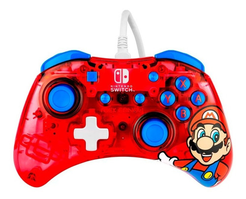 Control Alambrico Pdp Rock Candy Super Mario Nintendo Switch Color Rojo